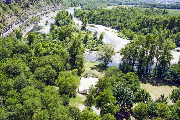 top view campsite ardèche